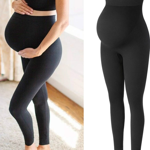 High Waist pregnancy Leggings Maternity clothes pregnant women Belly Support Knitted Leggins Body Shaper Trousers KENNRICK