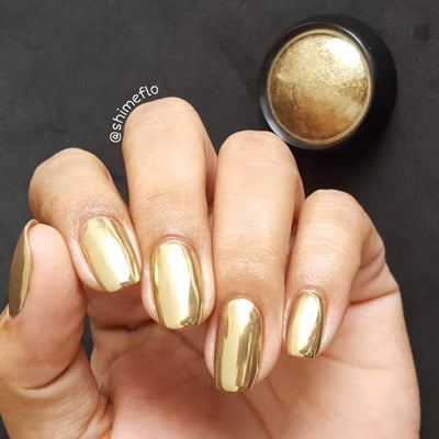 Gold Silver Mirror Powder Nail Art Glitter Decoration HESAXY