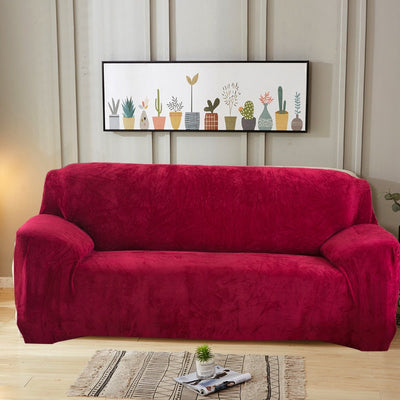 Plush thick sofa covers velvet rexvas