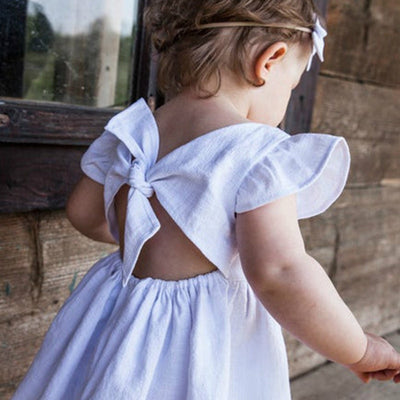 Infant Flying sleeve Newborn Baby Girls Princess Dresses KENNRICK