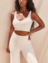 Casual Two Piece Outfits Plush Fluffy Sexy Backless Crop Top High Waist Pants Matching Set KENNRICK