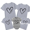 Papa Mama Family Matching Outfits Daddy Mom Kids T-shirt Baby Bodysuit Clothes KENNRICK