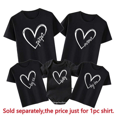 Copy of Papa Mama Family Matching Outfits Daddy Mom Kids T-shirt Baby Bodysuit KENNRICK