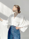 Women Long-sleeved V-neck Shirts KENNRICK