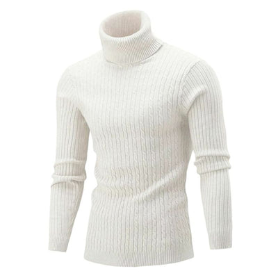 Mens Ribbed Slim Fit Knitted Pullover Turtleneck Sweater KENNRICK