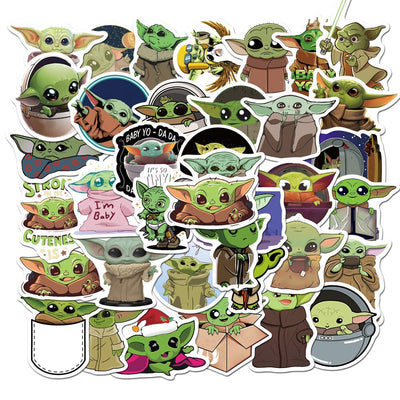 50Pcs Cute Disney Star Wars Baby Yoda Stickers KENNRICK