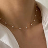 Fashion Pearl Choker Necklace Cute Double Layer Chain Women Pendant Jewelry KENNRICK