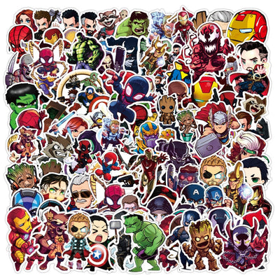 50PCS Disney Marvel The Avengers Cute Super Hero Cartoon Stickers KENNRICK