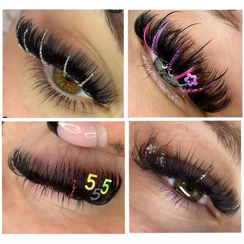 Colorful Glitter Eyelash Extensions Fashion KENNRICK