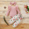 3Pcs Newborn Clothes Baby Girl Clothes Sets Infant Outfit Ruffles Romper KENNRICK