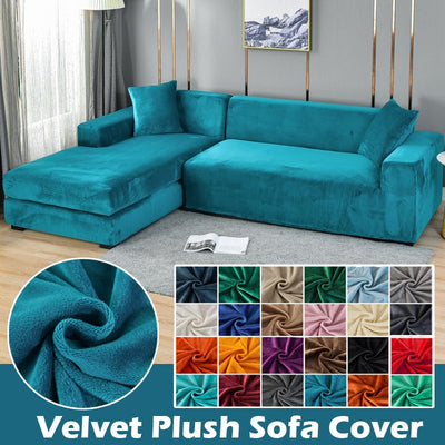 Velvet Elastic Thick Corner Sofa Cover KENNRICK
