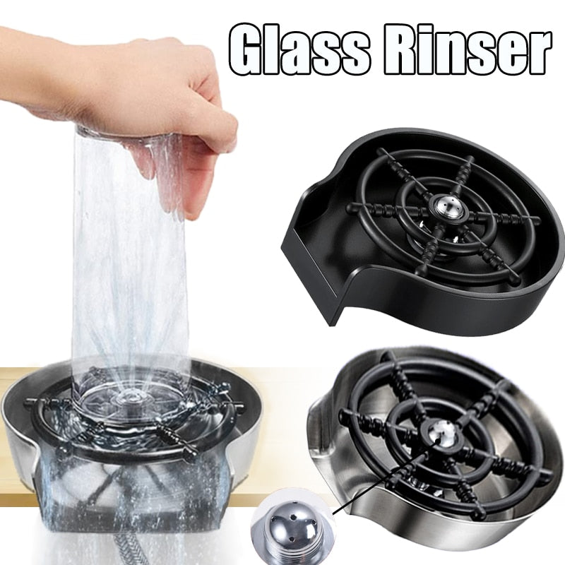 Kitchen Rinser Bar Cups Washer 360° High Pressure Bottle Washer Automatic Cup Washer Kitchen Accessories for Flushing Cleaner KENNRICK