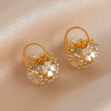 Romantic Flower Clusters Dangle Earring For Women Sweet Temperament Cz Flower Drop Earring 2022 New Fashion Elegant Girl Jewelry KENNRICK