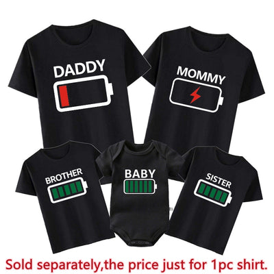 Papa Mama Family Matching Outfits Daddy Mom Kids T-shirt Baby Bodysuit KENNRICK