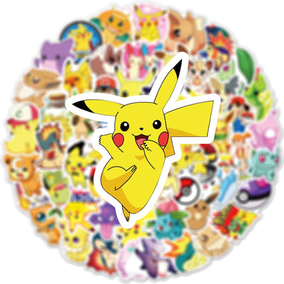 50Pcs Pokemons Kawaii Pikachu Stickers KENNRICK