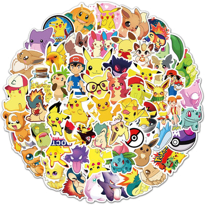 50Pcs Pokemons Kawaii Pikachu Stickers KENNRICK