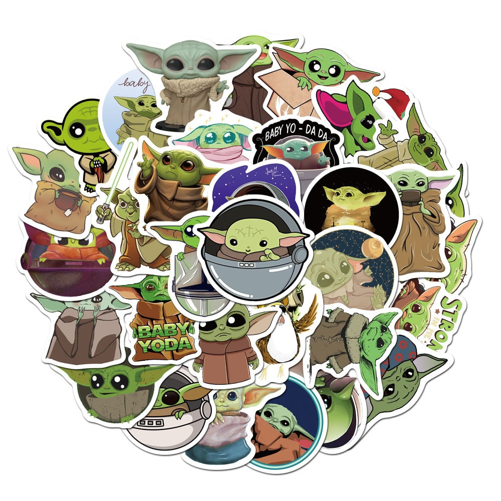 50Pcs Cute Disney Star Wars Baby Yoda Stickers KENNRICK