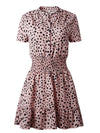 Dress Women Leopard Casual Black Summer Ruffle Mini Dresses KENNRICK