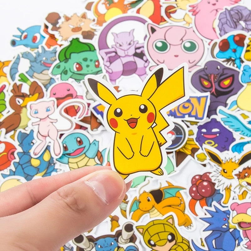 50Pcs Kawaii Pikachu Pokemon Stickers KENNRICK