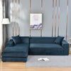Velvet Fabric Elastic Sectional Couch Cover L Shaped Sofa Covers KENNRICK
