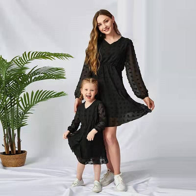Mother Daughter Matching Set V-Neck Dresses KENNRICK