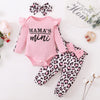 3Pcs Newborn Clothes Baby Girl Clothes Sets Infant Outfit Ruffles Romper KENNRICK