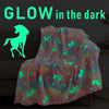 Glow in The Dark Dinosaur Luminous Warm Cozy Blanket Kids Christmas Gift KENNRICK