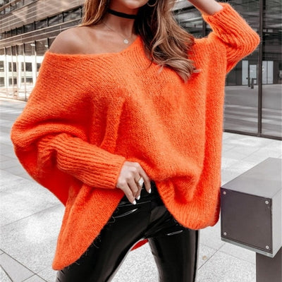 V Neck Sweater Knitted Fashion Sweaters HESAXY