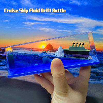 Titanic Cruise Ship Fluid Drift Bottle HESAXY