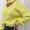 Women Pullovers Loose Cashmere Basic Knitwear Jumper KENNRICK