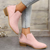 Pointed Toe Zipper Ankle Waterproof Leather Casual Boots KENNRICK